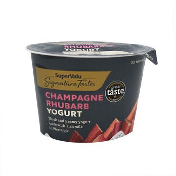 SuperValu Signature Tastes Champagne & Rhubarb Yogurt 150g - Available at Alosra Online Supermarket