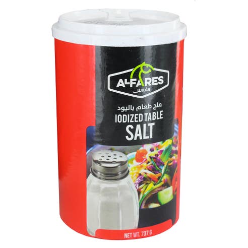 Al Fares Iodized Table Salt 737g - Available at Alosra Online Supermarket