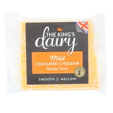 The King's Dairy Mild Coloured Cheddar 200g - Available at Alosra Online Supermarket