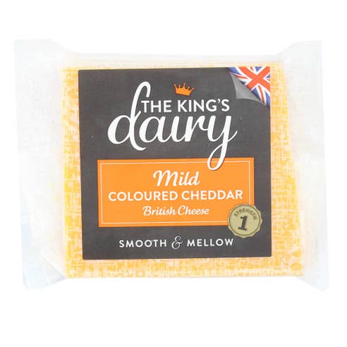 The King's Dairy Mild Coloured Cheddar 200g - Available at Alosra Online Supermarket