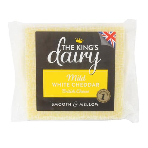 The King's Dairy Mild White Cheddar 200g - Available at Alosra Online Supermarket
