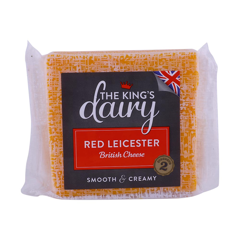 The King's Dairy Red Leicester Cheddar 200g - Available at Alosra Online Supermarket