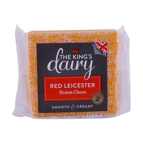 The King's Dairy Red Leicester Cheddar 200g - Available at Alosra Online Supermarket