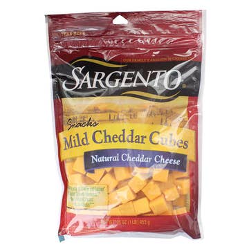 Sargento Mild Cheddar Coloured Cheese Cubes 453g - Available at Alosra Online Supermarket