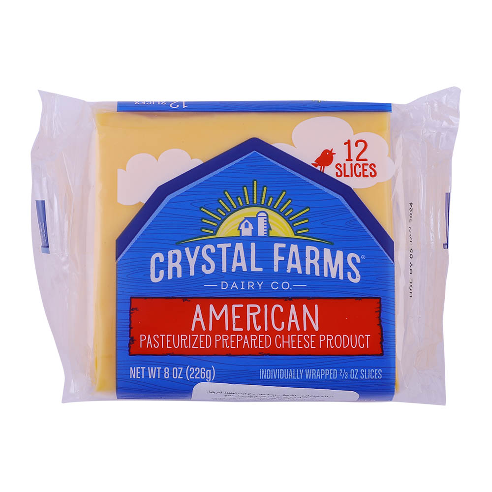 Crystal Farms American Cheese 12 Singles 226.8g