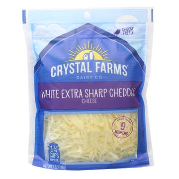 Crystal Farms White Extra Sharp Cheddar Cheese 198g - Available at Alosra Online Supermarket