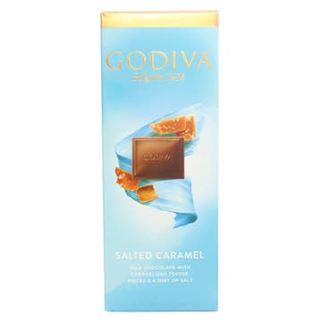 Godiva Salted Caramel Milk Chocolate Tablet 90g - Available at Alosra Online Supermarket