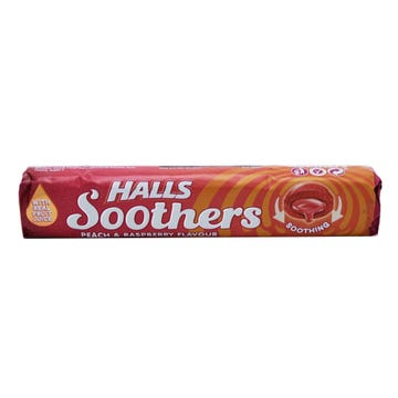 Halls Soothers Peach & Raspberry Candy 45g 