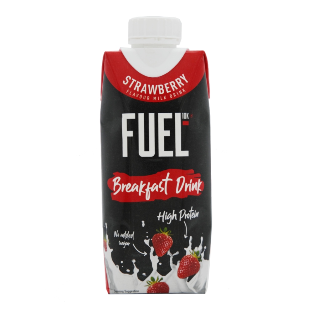 Fuel 10K Strawberry Breakfast Milk Drink 330ml - Available at Alosra Online Supermarket