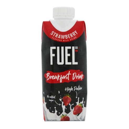 Fuel 10K Strawberry Breakfast Milk Drink 330ml - Available at Alosra Online Supermarket