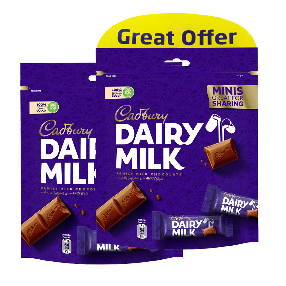 Cadbury Dairy Milk Minis Chocolate 2x168g