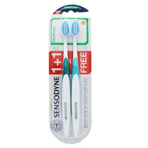 Sensodyne Multicare Medium Toothbrush [1+1 Free] [Special Offer] - Available at Alosra Online Supermarket
