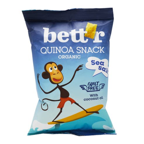 Bettr Quinoa Snack Organic Sea Salt With Coconut Oil 50g - Available at Alosra Online Supermarket