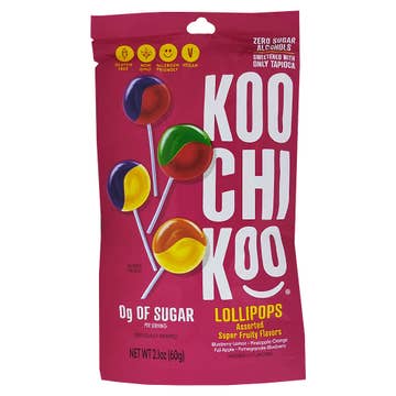 Koochikoo Assorted Lollipops Pouch 60g