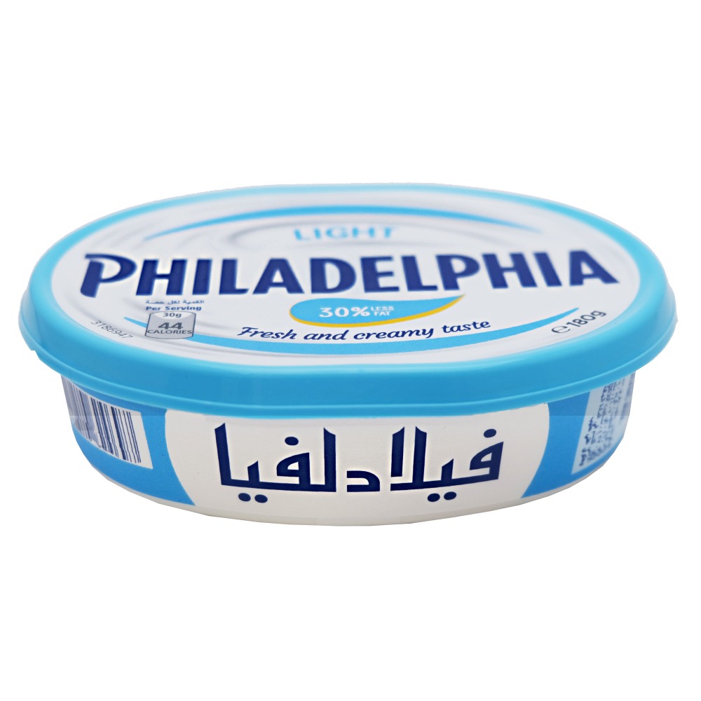 Philadelphia Light Plain Cheese Spread 180g back image