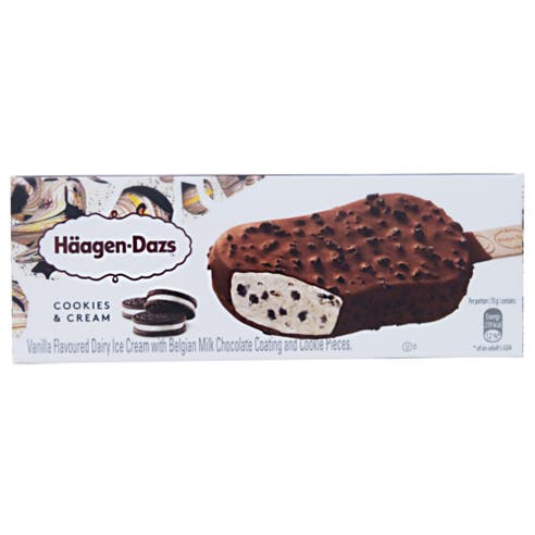 Haagen-Dazs Cookies Ice Cream 70g - Available at Alosra Online Supermarket