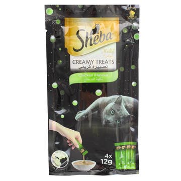 Sheba Creamy Chicken Flavor Cats Treats 4x12g - Available at Alosra Online Supermarket