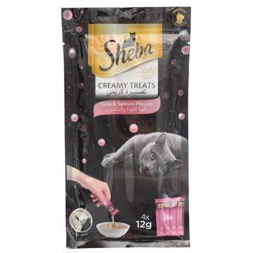 Sheba Creamy Tuna & Salmon Flavor Cat Treats 4x12g - Available at Alosra Online Supermarket