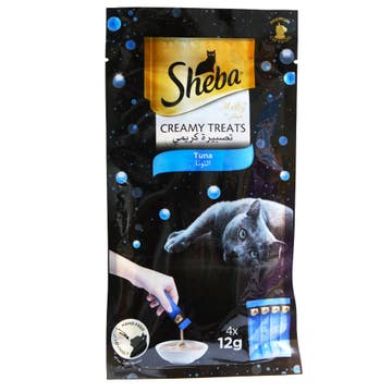 Sheba Creamy Tuna Flavor Cats Treats 4x12g - Available at Alosra Online Supermarket