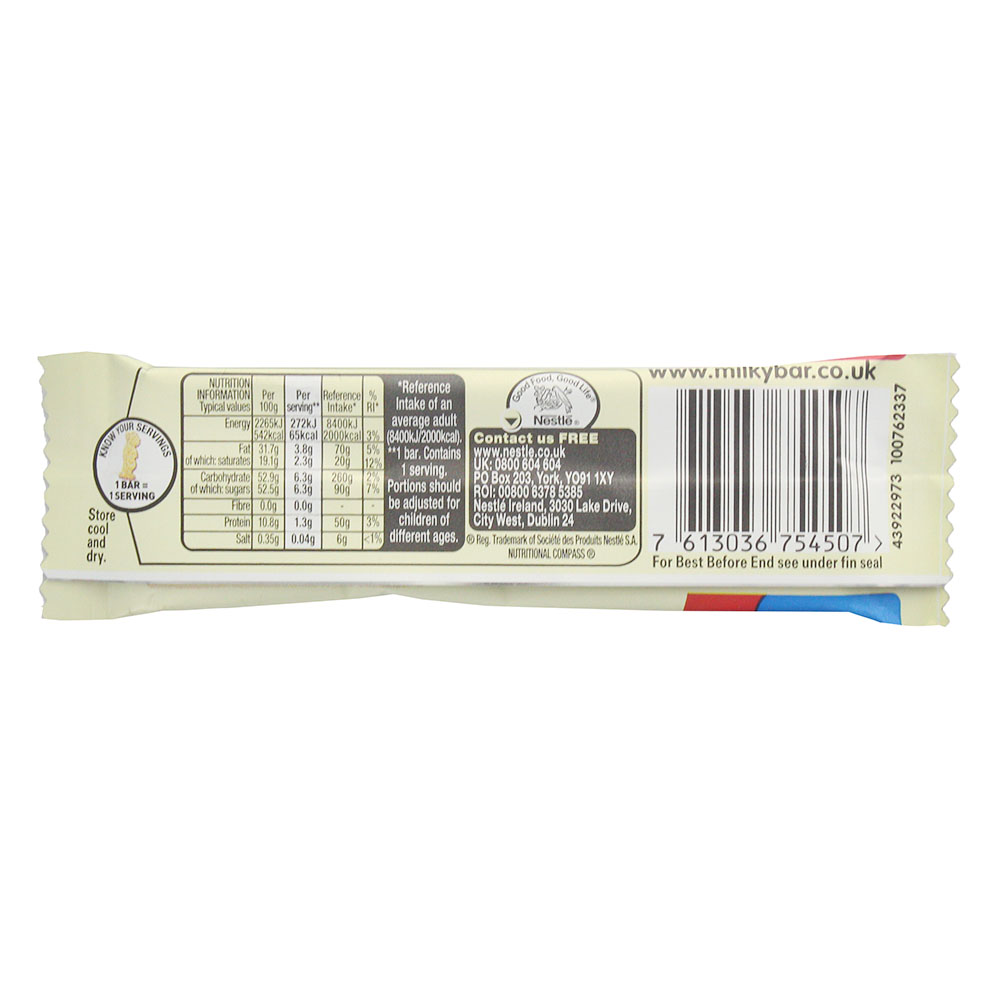 Nestle Milkybar White Chocolate Kid Bar 12g - Available at Alosra Online Supermarket