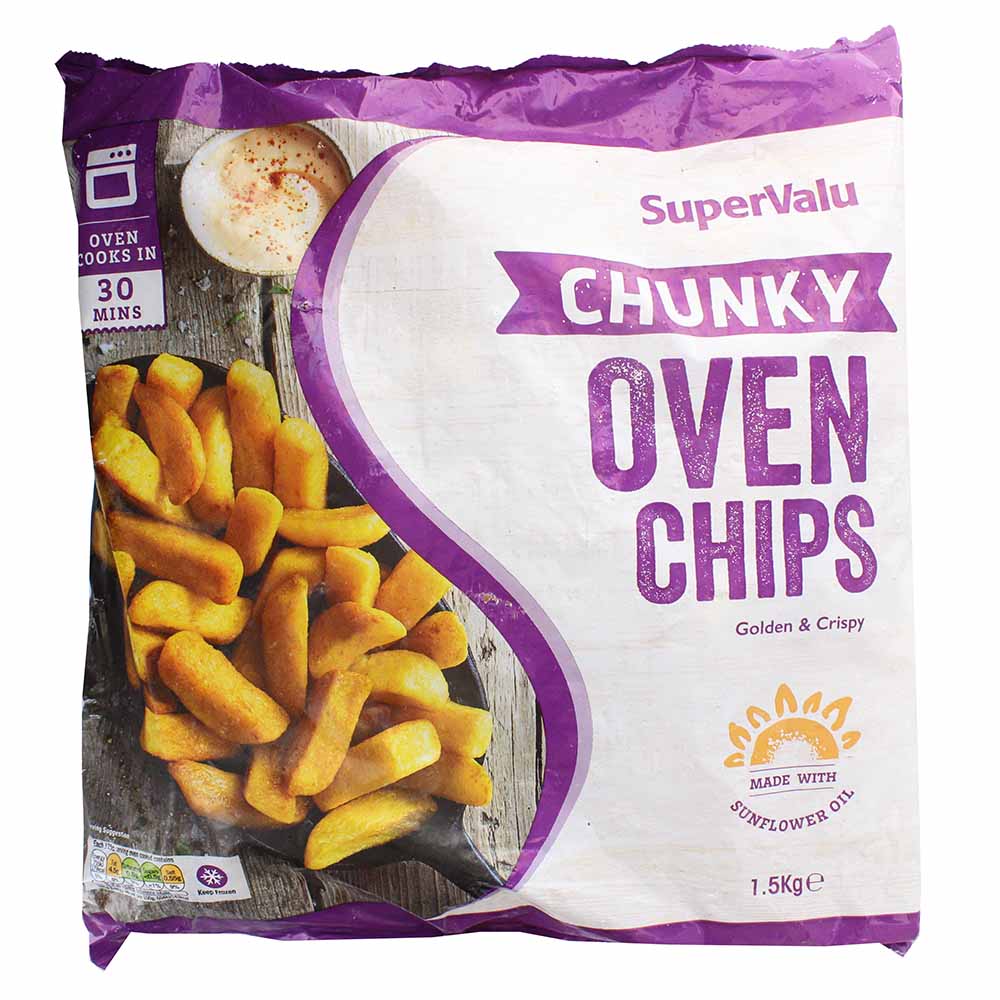 SuperValu Chunky Oven Chips 1.5kg - Available at Alosra Online Supermarket