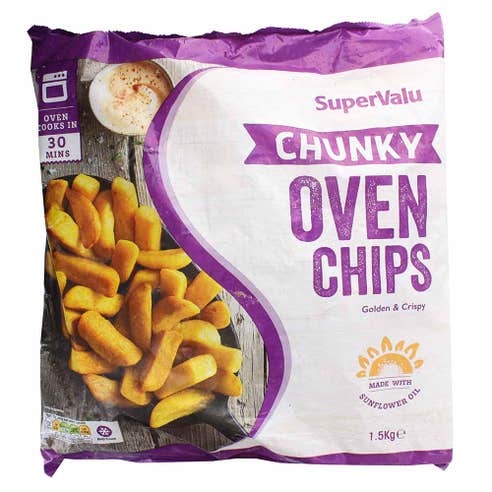 SuperValu Chunky Oven Chips 1.5kg - Available at Alosra Online Supermarket