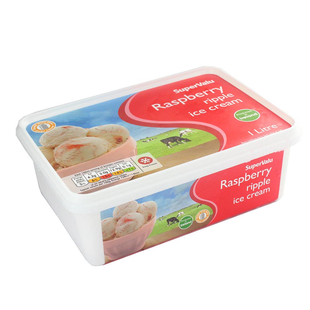 Alosraonline | SuperValu Raspberry Ripple Tub Ice Cream 1L