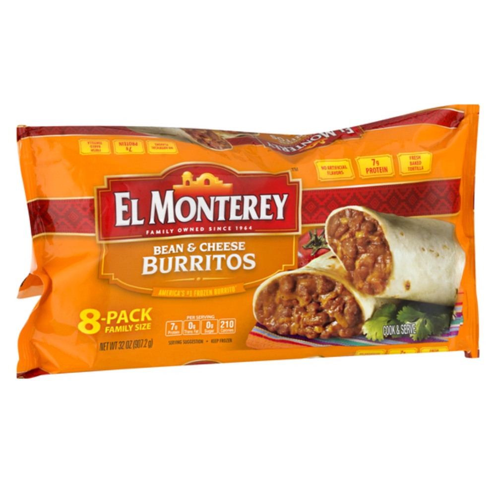 El Monterey Bean & Cheese Burritos 32Oz