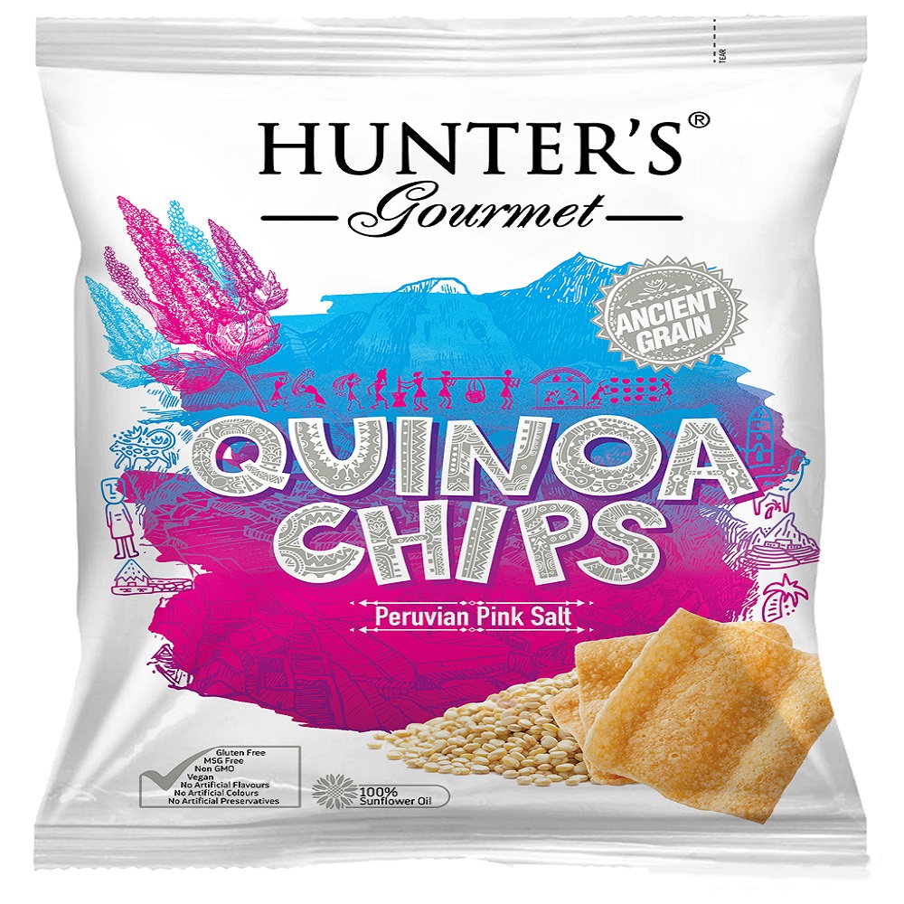 Hunter's Gourmet Peruvian Pink Salt Quinoa Chips 75g - Available at Alosra Online Supermarket