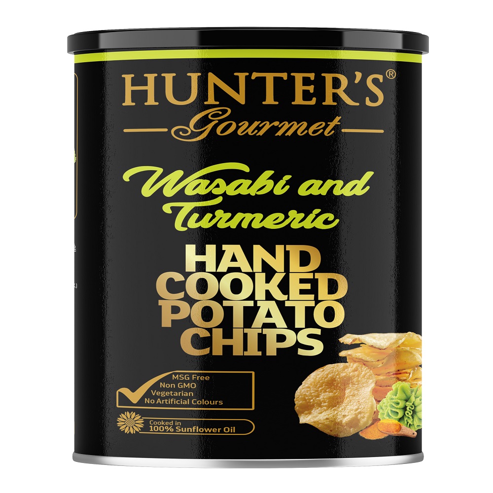 Hunter's Gourmet Gold Wasabi & Turmeric Chips 150g - Available at Alosra Online Supermarket