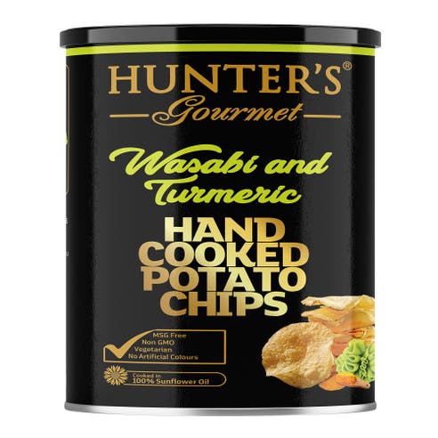 Hunter's Gourmet Gold Wasabi & Turmeric Chips 150g - Available at Alosra Online Supermarket
