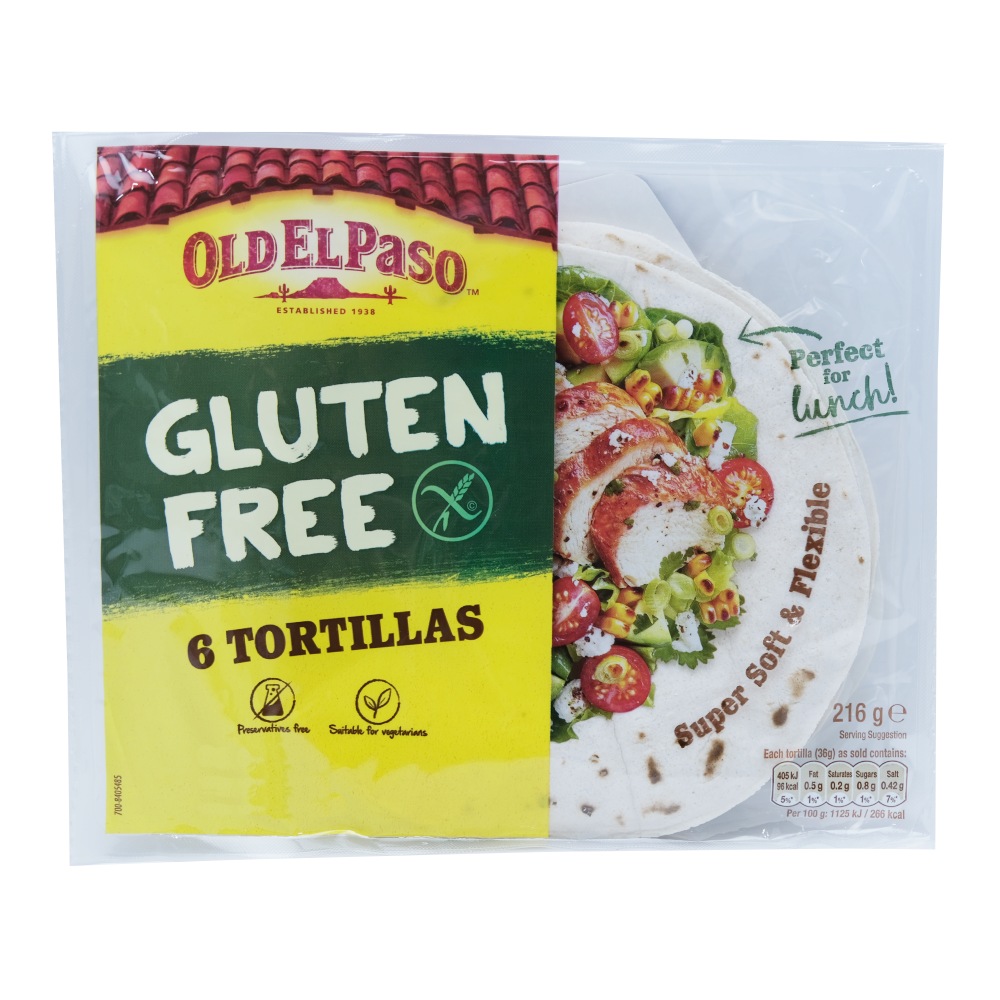Old El Paso Gluten Free Tortillas 216g - Available at Alosra Online Supermarket