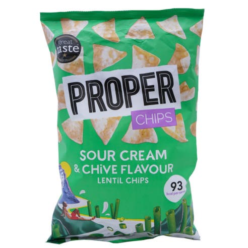 Proper Lentil Chips Sour Cream & Chive 85g - Available at Alosra Online Supermarket
