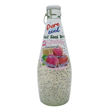 Pure Basil Seed Lychee Drink 290ml - Available at Alosra Online Supermarket