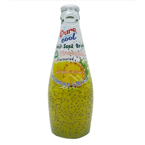 Pure Basil Seed Pineapple Drink 290ml - Available at Alosra Online Supermarket