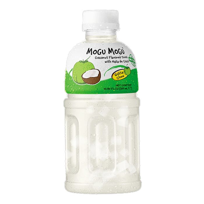 Mogu Mogu Lychee Flavored Drink with Nata de Coco 320ml - Available at Alosra Online Supermarket