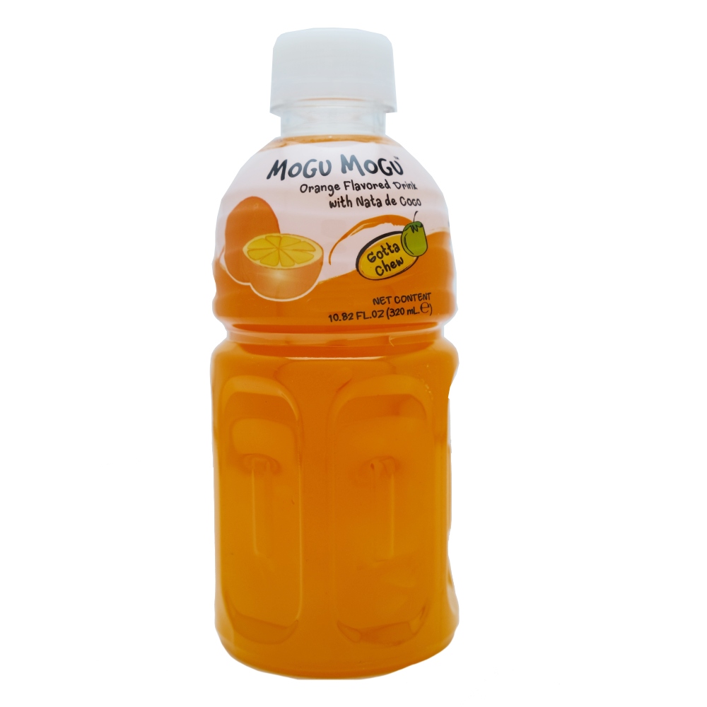 Mogu Mogu Orange Flavored Drink with Nata de Coco 320ml - Available at Alosra Online Supermarket