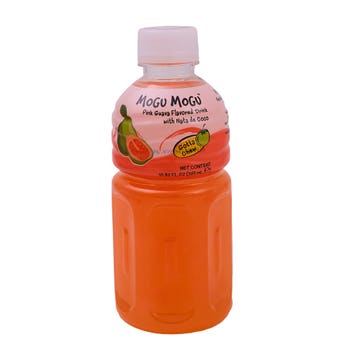 Mogu Mogu Pink Guava Flavored Drink with Nata de Coco 320ml - Available at Alosra Online Supermarket