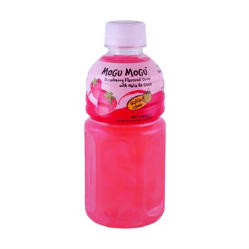 Mogu Mogu Strawberry Drink With Nata De Coco 320ml - Available at Alosra Online Supermarket