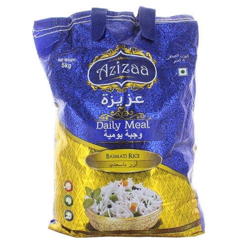Azizaa Daily Meal Basmati Rice 5Kg - Available at Alosra Online Supermarket