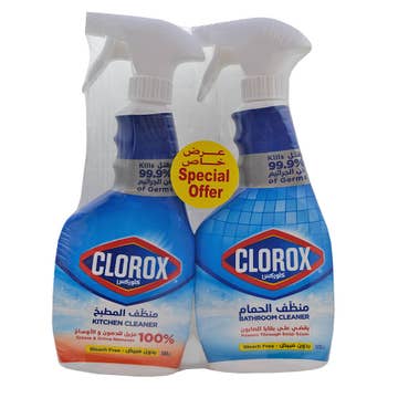 Clorox Kitchen Cleaner 500ml + Bathroom Cleaner 500ml [Special Offer]
