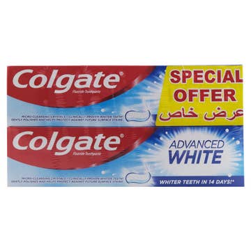 Colgate Advanced Whitening Toothpaste 100ml [Special Offer] - Available at Alosra Online Supermarket