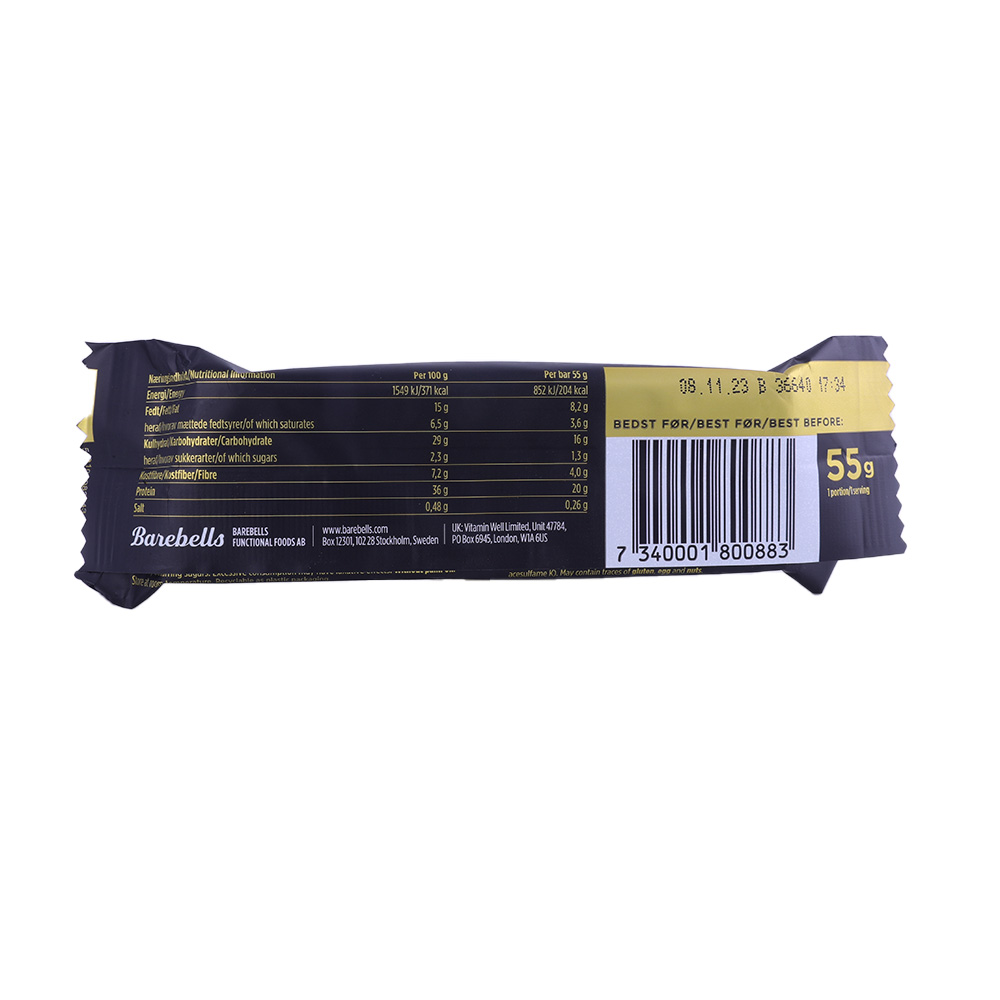 Barebells Salty Peanut Protein Bar 55g back image
