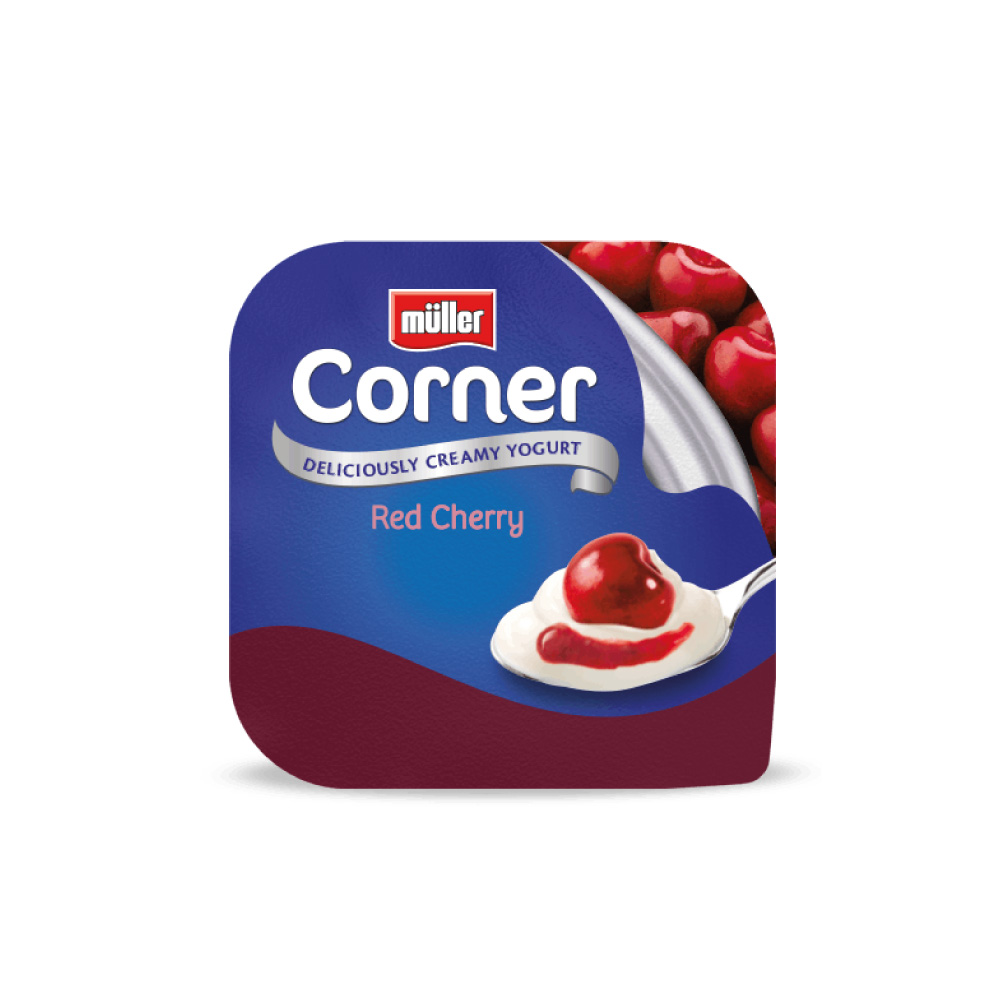 Muller Corner Red Cherry Yogurt 143g - Available at Alosra Online Supermarket
