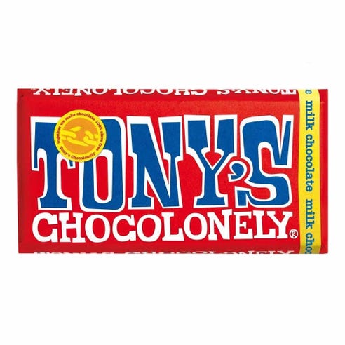 Tony's Chocolonely Milk Chocolate Bar 180g - Available at Alosra Online Supermarket