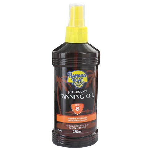 Banana Boat SPF 8 Protective Tanning Oil 236ml - Available at Alosra Online Supermarket