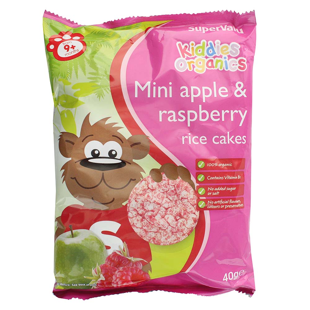 SuperValu Mini Apple & Raspberry Rice Cakes 40g 