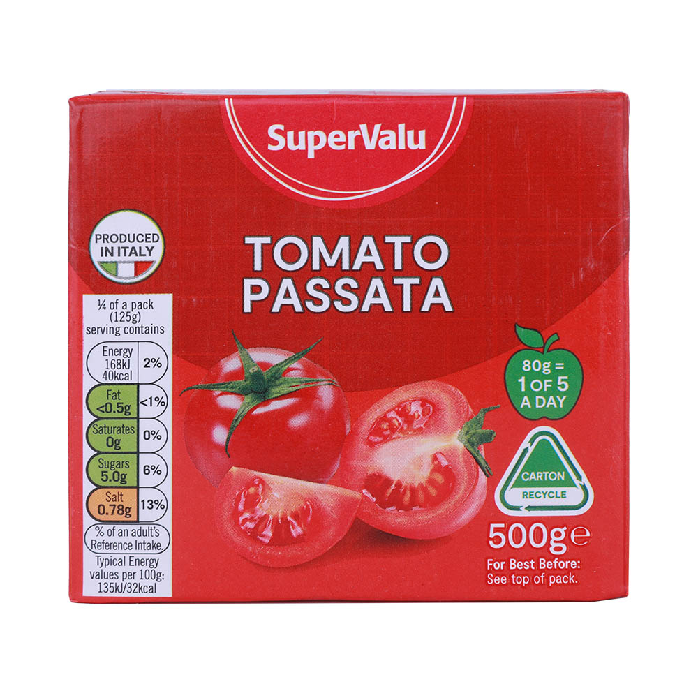 SuperValu Tomato Passata Tetra Pack 500g - Available at Alosra Online Supermarket