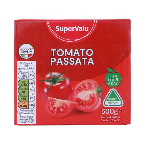 SuperValu Tomato Passata Tetra Pack 500g - Available at Alosra Online Supermarket