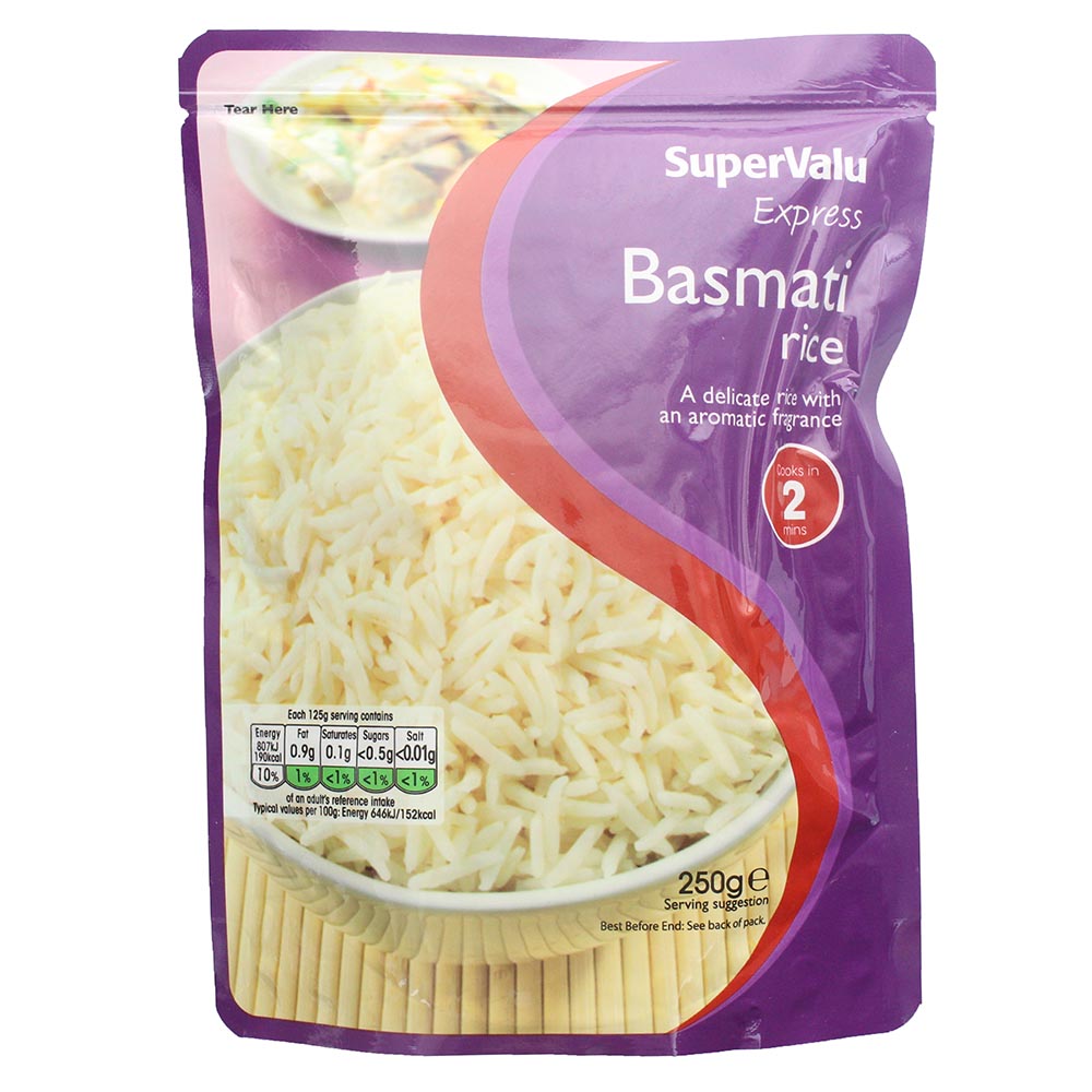 SuperValu Express Basmati Rice 250g - Available at Alosra Online Supermarket
